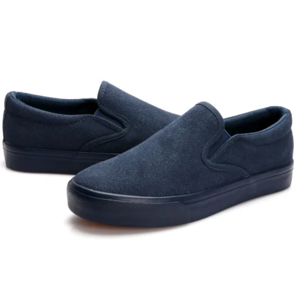 Unisex Penny Loafer Canvas Vulcanized Shoes Walking Sports Sneakers Casual Slip on Flats Shoes